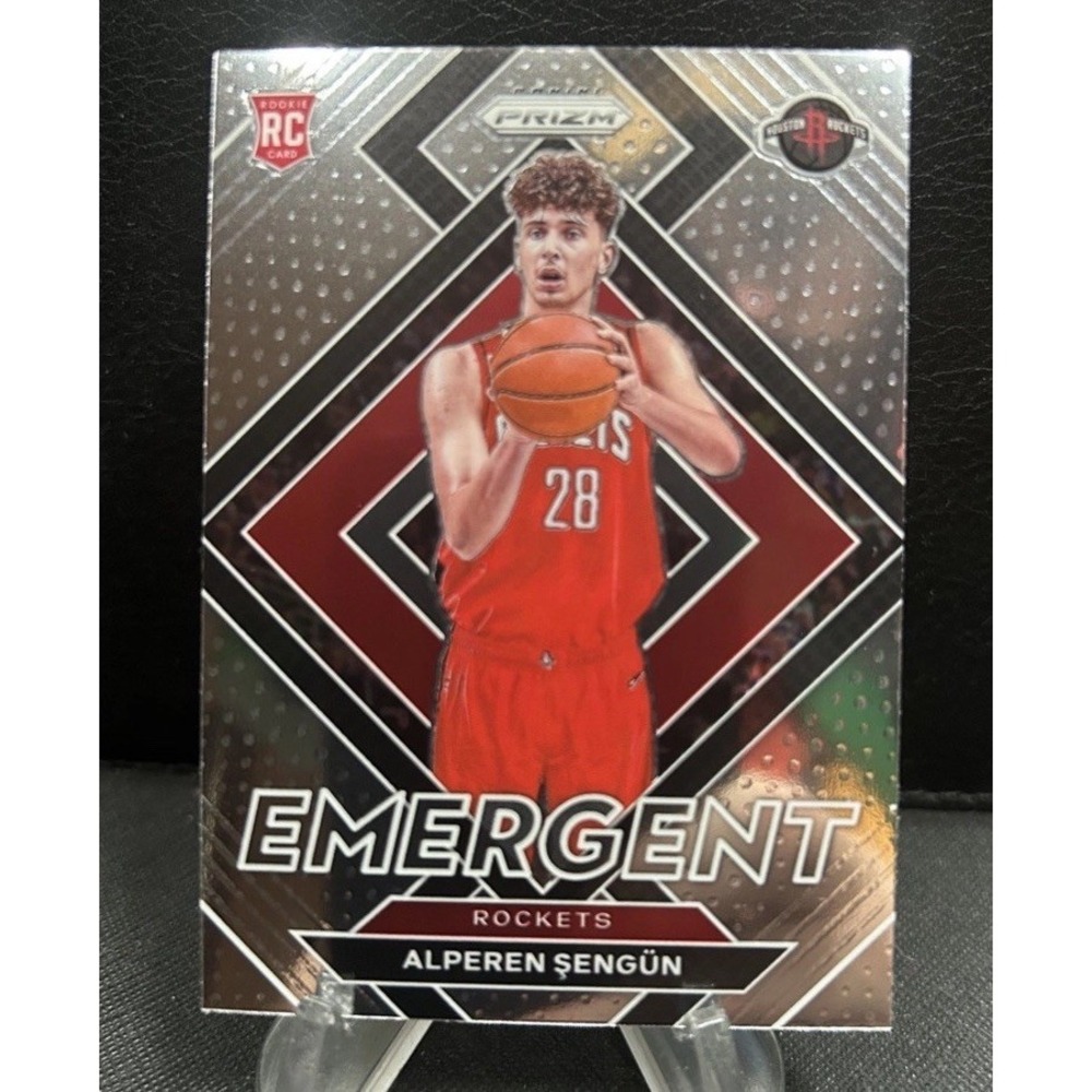 2021-22 Prizm Alperen Sengun Emergent Silver Prizm Rookie 28 RC Houston Rockets